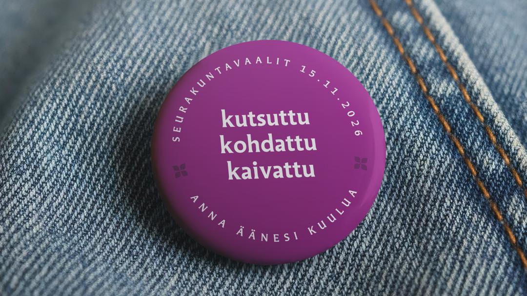 vaalit aiheinen rintanappi